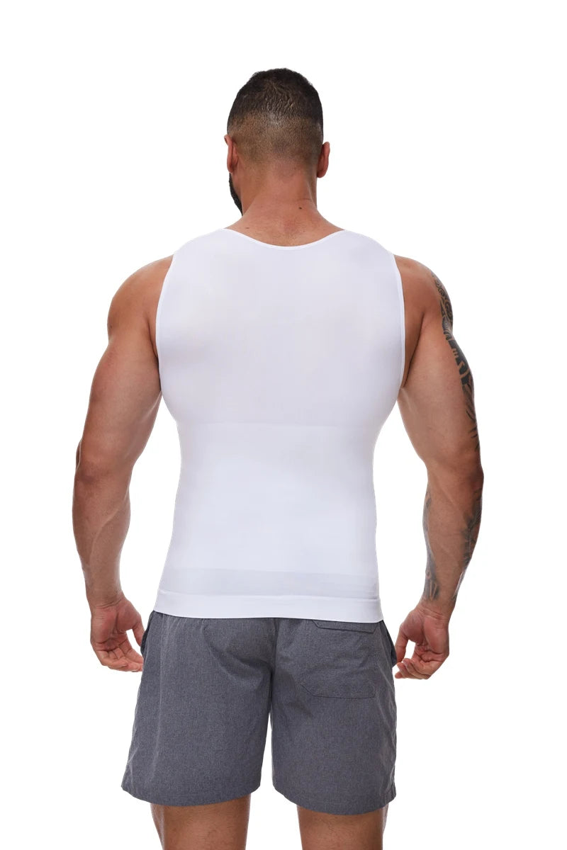 Men's Compression Shirt – Tummy Control Shapewear Slimming Vest for Waist & Abdomen Support