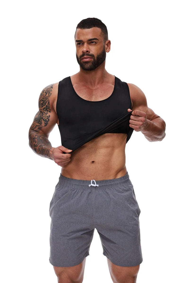 Men's Compression Shirt – Tummy Control Shapewear Slimming Vest for Waist & Abdomen Support