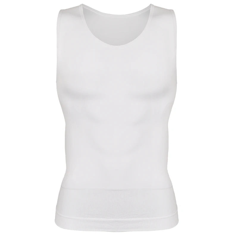 Men's Compression Shirt – Tummy Control Shapewear Slimming Vest for Waist & Abdomen Support