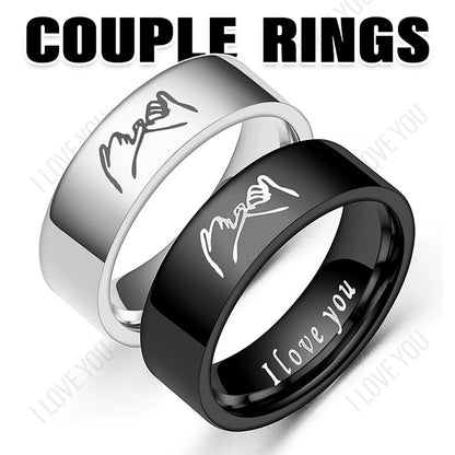 Titanium Steel Couple Rings