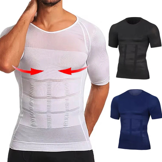 Men's Compression Shirt Slimming Body Shaper – Tummy Control & Posture Support