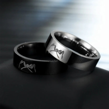 Titanium Steel Couple Rings