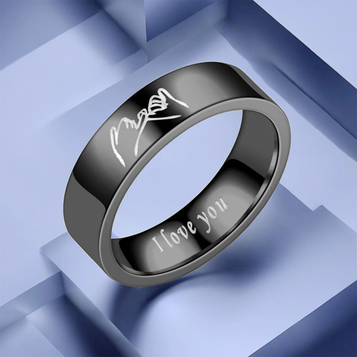 Titanium Steel Couple Rings