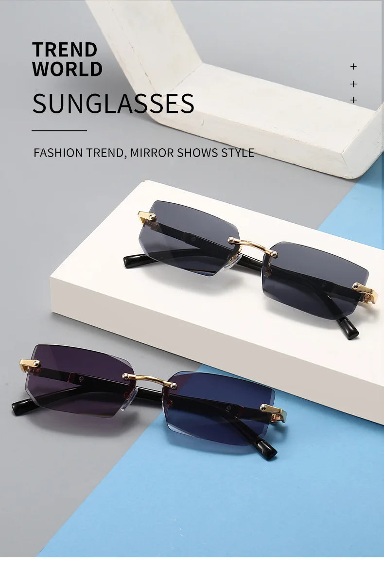 Rimless Fashion Sunglasses